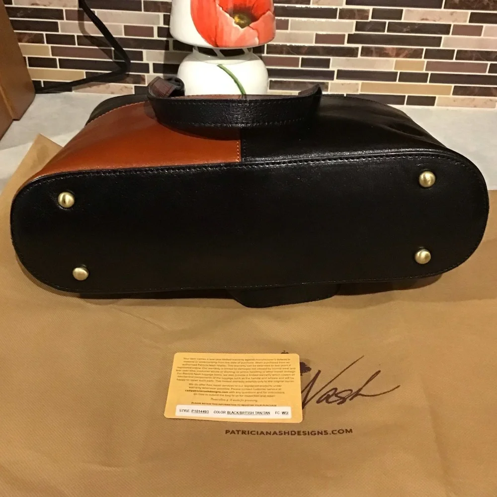 Patricia Nash Tote Bag Colorblock Danville Handbag black / brown